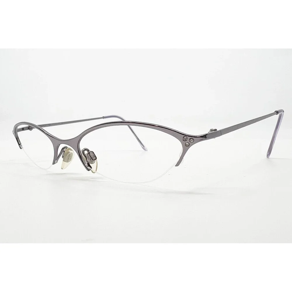 Via Spiga Eyeglasses Women Purple Gabetti 760 Semi Rimless Cat Eye 49-18-135